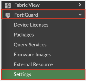 15 - FortiGuard - Settings - FortiClient