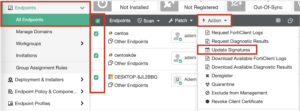 20 - Endpoints - All Endpoints - Action - Update Signatures