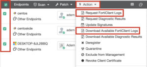 21 - Request FortiClient Logs - Download Available FortiClient Logs
